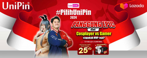 LazLive #PilihUniPin – Dapatkan Diskon 13% untuk Pembelian Voucher UniPin